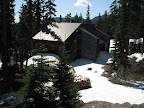 The lodge is not accessible by road until the snow clears in mid to late June. When snow is on the ground, there is a Sno-Park parking lot about 1/4 mile down the trail.
