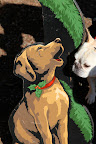 Well, hello there, Caroling dog!  My, you're all decked out for the season.