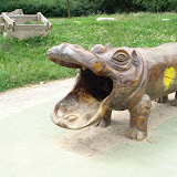 A hippo for kids to crawl through, at Letna Park