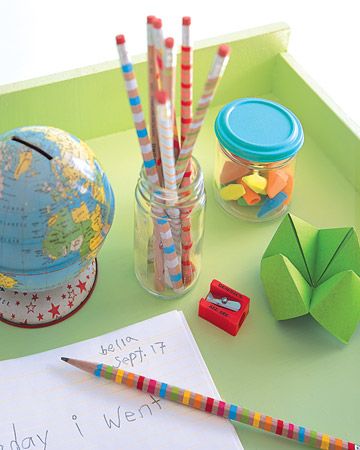 Who doesn't love a fun pencil? This craft is super easy, and is perfect if you're kids are taking summer classes or just because. http://www.marthastewart.com/265227/decorated-pencils