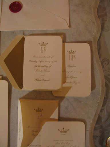 The Martha Stewart Collection Crown Invitation Suite from Crane (crane.com) is simple and stunning.