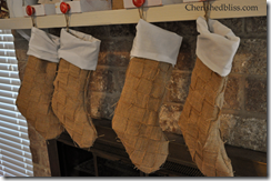 Weaved Burlap Stockings