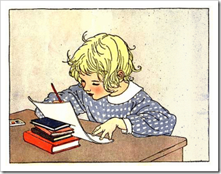 child writing