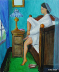 027 - Au Bord du Lit - 1993<br />
46 x 38 - Acrylique sur toile