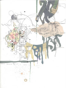 drawing/collage with transparent drawing layer