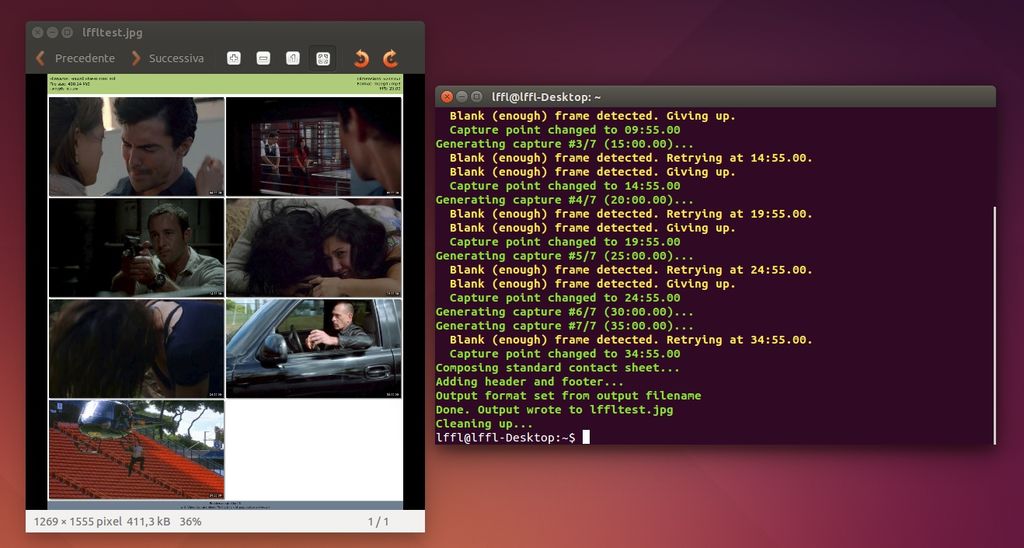 Video Contact Sheet * NIX 1.13.2 in Ubuntu Linux