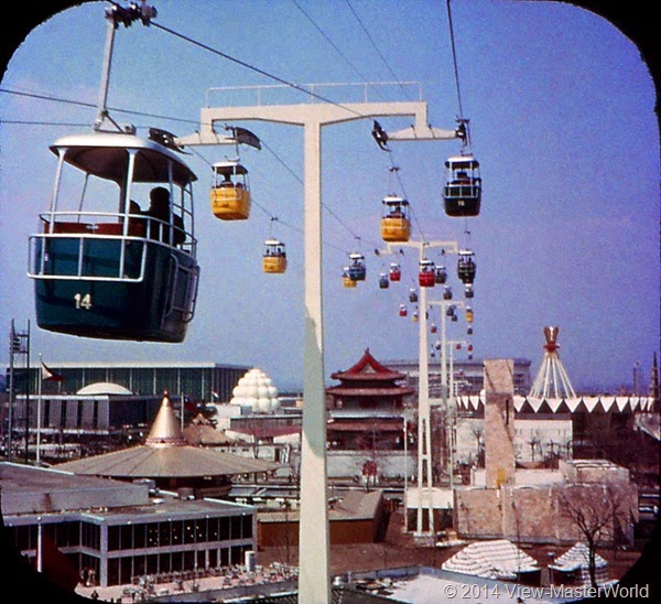 View-Master New York World's Fair 1964-1965 (A671),Scene 16 Swiss Sky Ride and the International Area