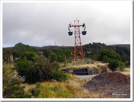 The later aerial ropeway which closed a year after the Incline in favour of road transport.