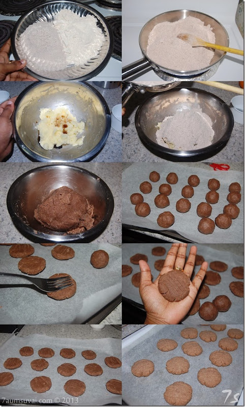 Ragi wheat cookies process