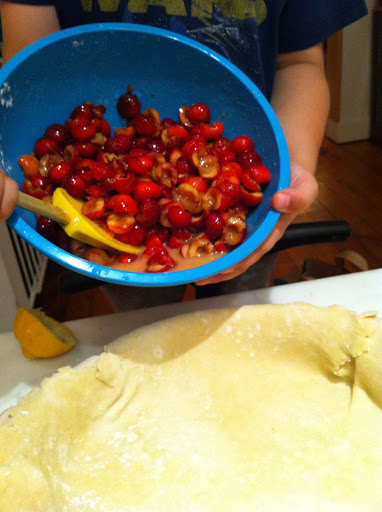 Adding the filling.