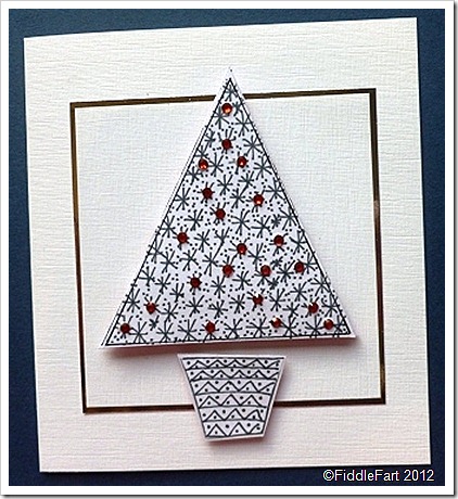 Doodle Christmas Tree Christmas Card