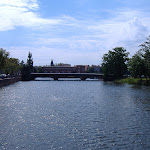 There's a river that runs through Wroclaw.  Here's a shot of it.