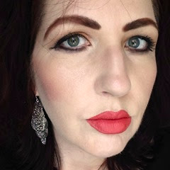 wearing LORAC Flower Child lipstick wearing LORAC Flower Child lipstick