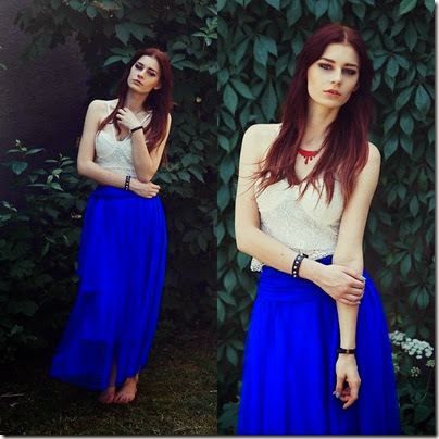 Blue tulle skirt. by Katarzya K.