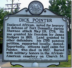 Dick Pointer marker in Lewisburg, WV