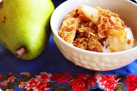 pear ginger crumble