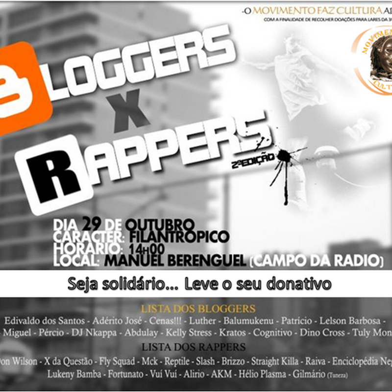 Jogo de Solidariedade: "Bloggers Vs Rappers" (2ª Edição) [Dia 29 de Outubro