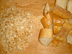 Since store bought breadcrumbs are so finely crumbled, I like to make mine a bit chunkier for that rustic, homemade feeling.