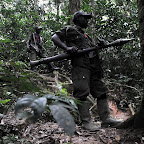 Des rebelles des FDLR dans la forêt de Pinga, dans l'Est de la République Démocratique du Congo, le 6 février 2009