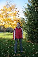 Under falling leaves