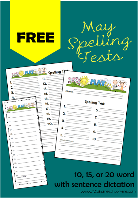 May SPelling Test for Homeschoolers May SPelling Test for Homeschoolers
