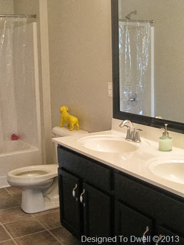 Black, White, & Gray bathroom