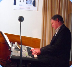Our guest artist, Dave Hallam, played both the Clavinova CVP-509 and the Yamaha Tyros 3. Dave played for about 1 hour 10 minutes non-stop including some terrific arrangements 'on the fly' from member requests on the evening.