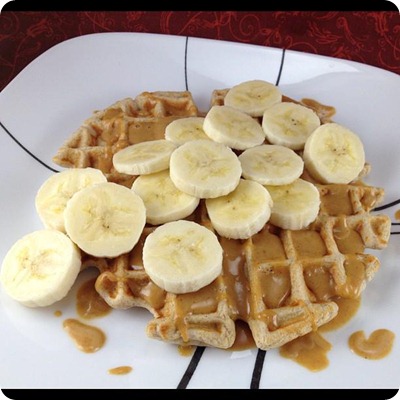 Banana Peanut Butter waffles Waffles at home how to