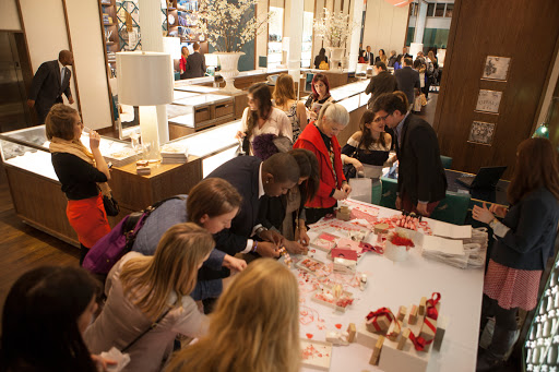 Our craft table was the main attraction which was quite impressive since there were cases of diamonds next door. Our craft table was the main attraction which was quite impressive since there were cases of diamonds next door.