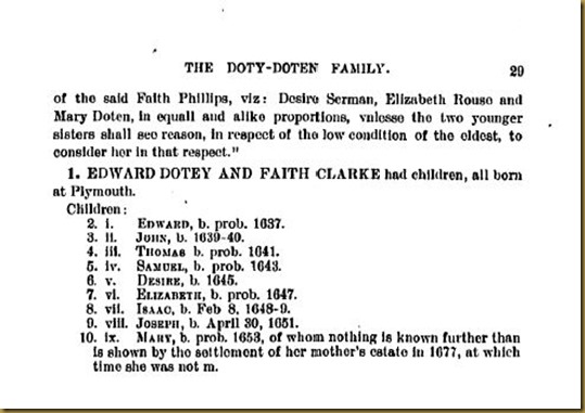 Doty-Doten Family In America - The Family of Edward Doty (24) Doty-Doten Family In America - The Family of Edward Doty (24)