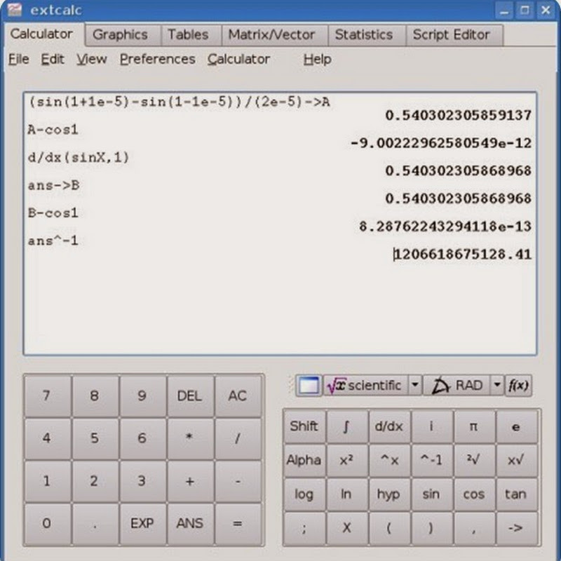 Concalc is a calculator for the Linux console.