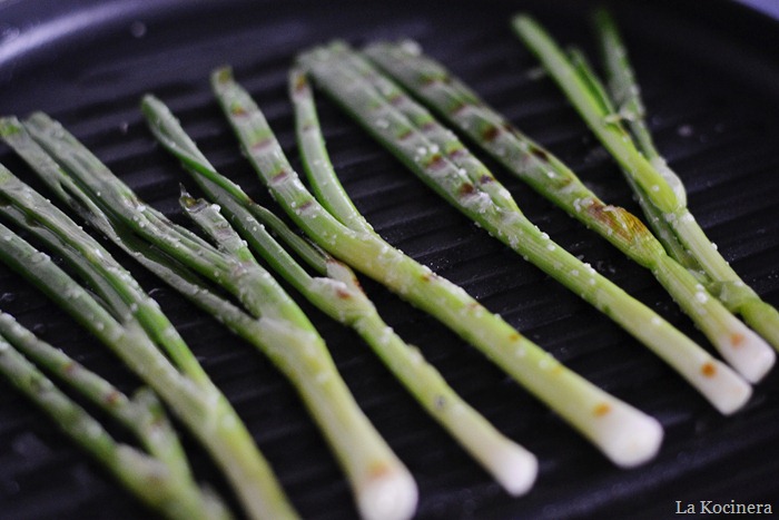 grilling green onions