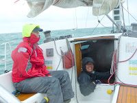 Sheldon Clarke Regatta 2010 / Sheldon Clarke 2010: Rainy and windy ride to SA3.  Elizabeth and Vandy on Vayu.