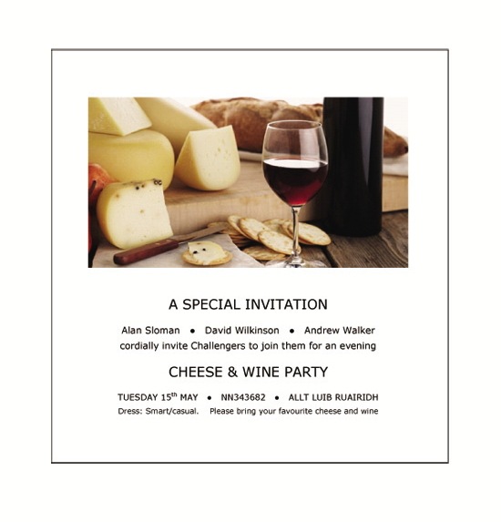Cheese & Wine A SPECIAL INVITATION