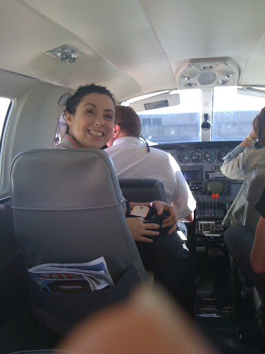 I got to sit right behind the pilot.