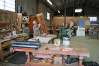 Applying final finishing touches to rocker