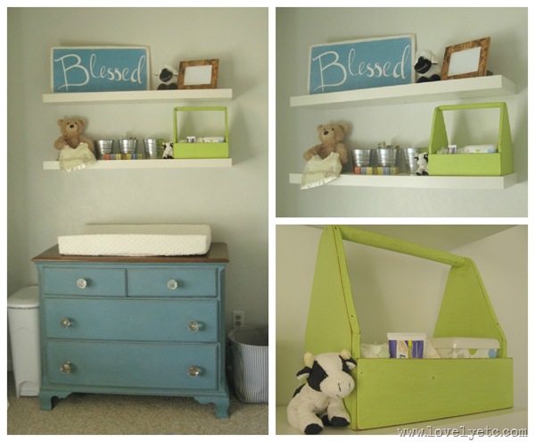 nursery floating shelves