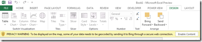 enable content in Power View
