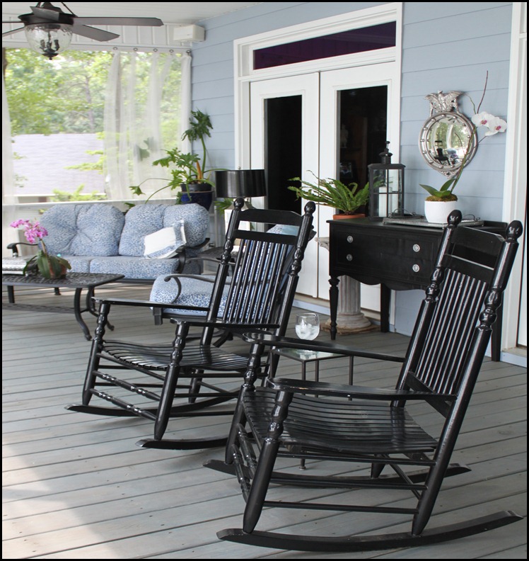 screened porch upper rocking chairs