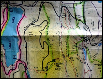 00b - Northridge trail to Cadillac Mtn Map