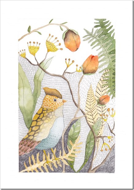 Bird and flower_417x600