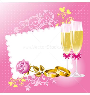 Romantic love and charming bride wedding background design elements Free