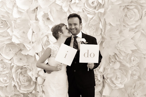 Alex and Lisa enjoying our photo booth from Smile Booth.