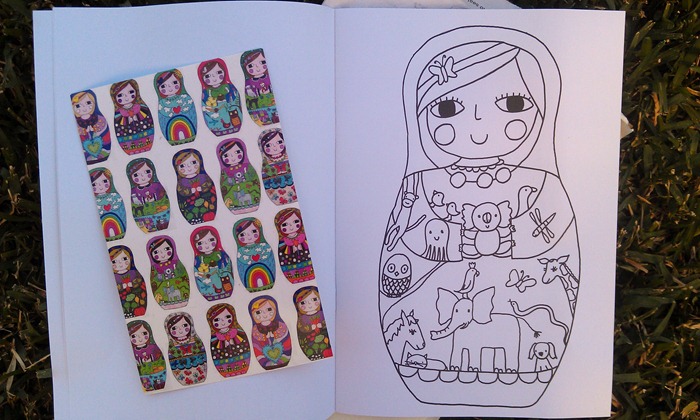 inside colouring book