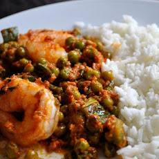 Indian Shrimp with Ginger and Peas