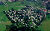 Der Campingplatz Eudenbach. Luftaufnahme aus dem Jahr 2000.