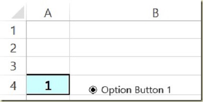 Form Controls in Excel - Option Button 1