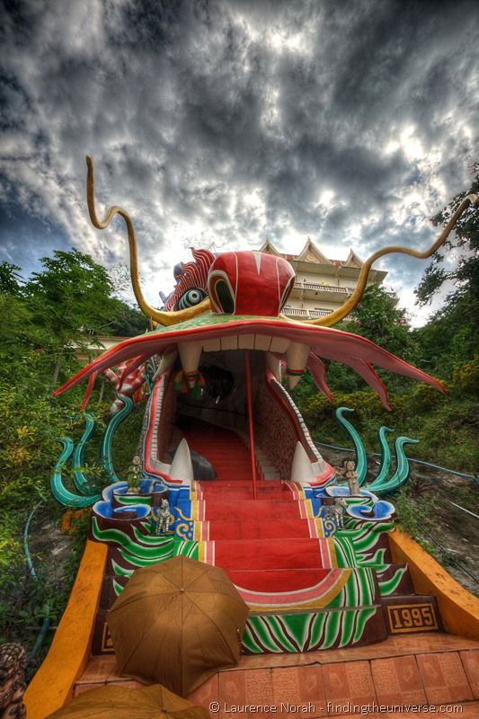 Dragon staircase Wat Ban Tham Thailand Kanchanaburi final