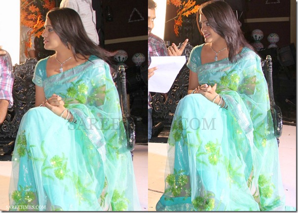 Ramya_Nambasen_Green_Printed_Saree