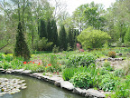 The ponds are lined with stone, as are the natural water courses throughout the garden.